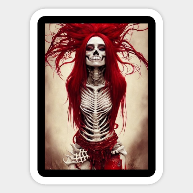 Skeleton Red Hair Monster Sticker by Skeleton Red Hair